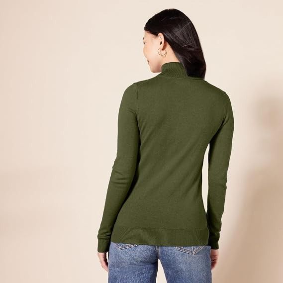 Green Turtleneck Sweater image 2
